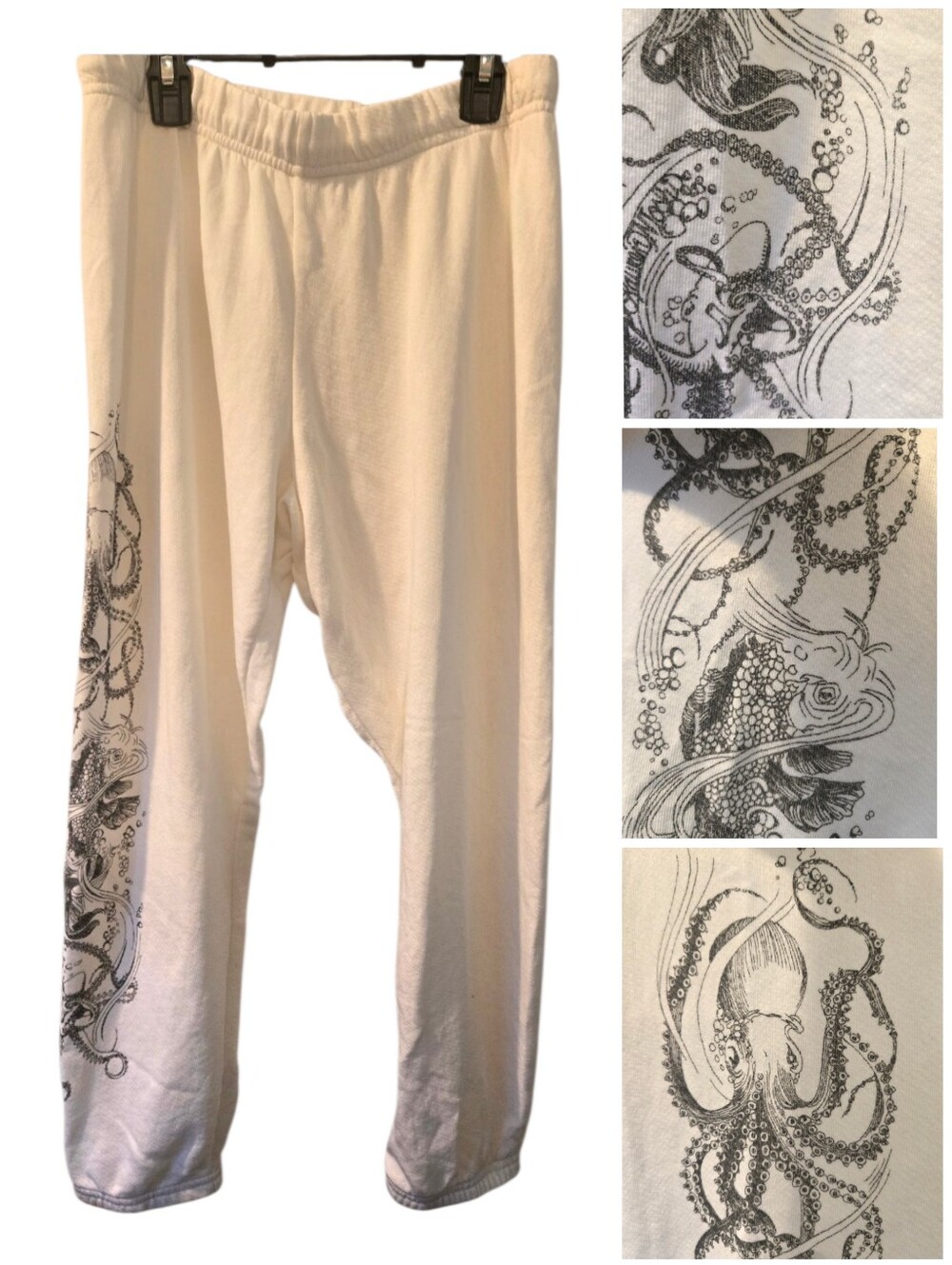 Lauren Moshi Marine Elements WHITE Joggers